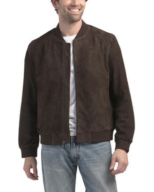 TJ Maxx Leather Bomber Jacket For Nylon/Cotton/Polyester - Black