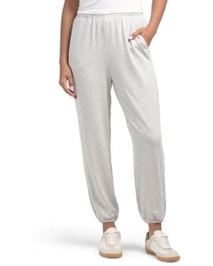 TJ Maxx Terry Ridgewood Sweatpants With Inner Drawcord And Pockets, Spandex/Polyester/Rayon - Gray