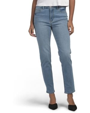 TJ Maxx High Waisted Straight Leg Jeans For Spandex/Cotton/Polyester - Blue