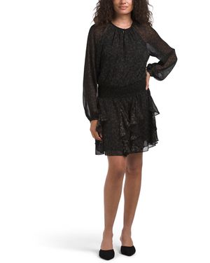 TJ Maxx Tammy Mini Dress For Polyester - Black