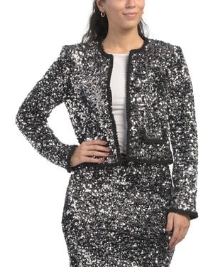 TJ Maxx Sequin Blazer, Polyester - Black