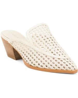 TJ Maxx Kristen Heeled Mules For Leather - White