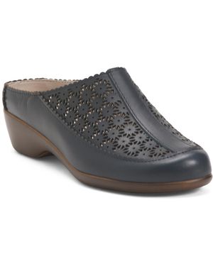 TJ Maxx Leather Dusk Comfort Clogs For - Black