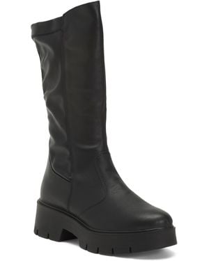 TJ Maxx Leather High Shaft Platform Boots For - Black