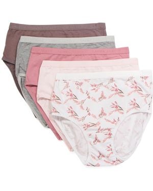 TJ Maxx 5Pk Organic Cotton Blend Briefs For Spandex/Cotton - White