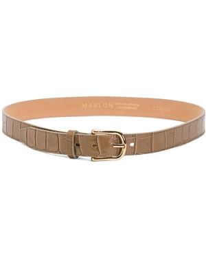 TJ Maxx Leather Printed Crocodile Belt, Leather - Natural