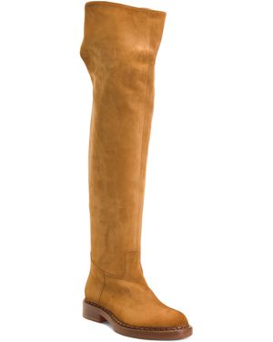 TJ Maxx Suede Tall Shaft Over The Knee Boots For Leather//Suede - Brown
