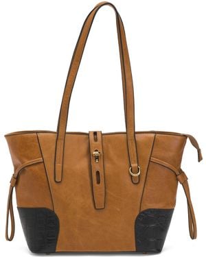 TJ Maxx Leather Lumka Tote, Leather - Brown