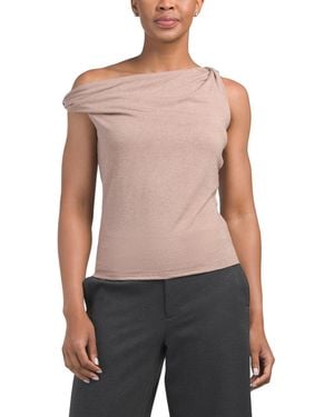 TJ Maxx Heavy Jersey Off The Shoulder Side Top For Spandex/Polyester/Rayon - Gray