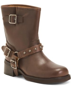 TJ Maxx Leather Joss Moto Boots For - Brown
