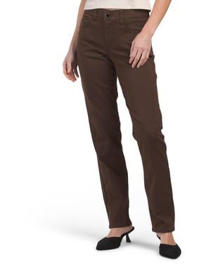 TJ Maxx Ab Technology Twill 5 Pocket Straight Leg Pants For Spandex/Cotton/Polyester - Brown