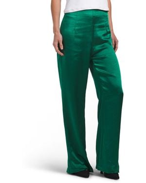 TJ Maxx Heryn Satin Pants For Polyester - Green