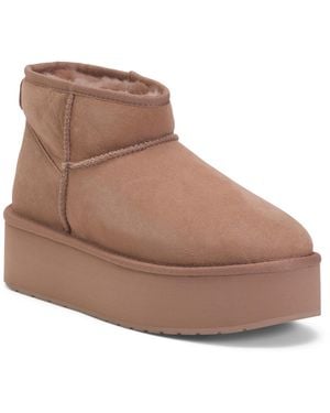 TJ Maxx Sheekpskin Stinger Flatform Booties For - Brown