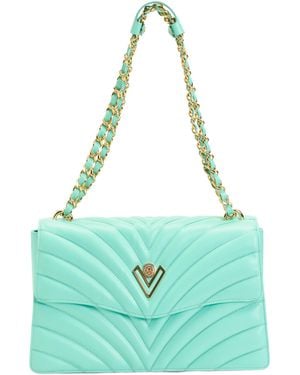TJ Maxx Patent Leather Quilted Crossbody With Chain Strap For Leather - Green