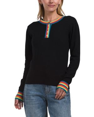 TJ Maxx Cotton And Cashmere Blend Polo Sweater, Cotton/Cashmere - Black
