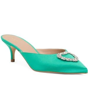 TJ Maxx Estella Crystal Heart Heeled Mules For - Green