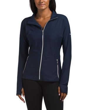 TJ Maxx Rosie Base Layer Full Zip Top For Spandex/Polyester - Blue