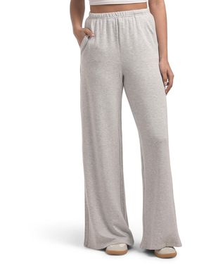 TJ Maxx Terry Englewood Relaxed Wide Pants, Spandex/Polyester/Rayon - Gray