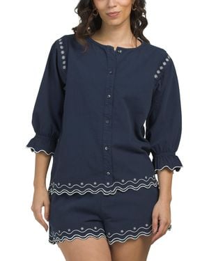 TJ Maxx Nina Top For Cotton - Blue