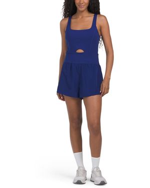 TJ Maxx Woven Active Romper For Spandex/Polyester - Blue