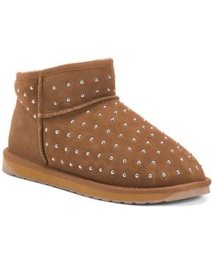 TJ Maxx Suede Yilpi Studded Mini Boots For - Brown