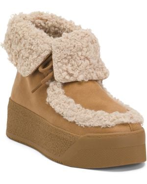 TJ Maxx Warm And Fuzzy Cozy Booties For - Natural