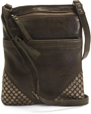 TJ Maxx Leather Kaye Crossbody - Black