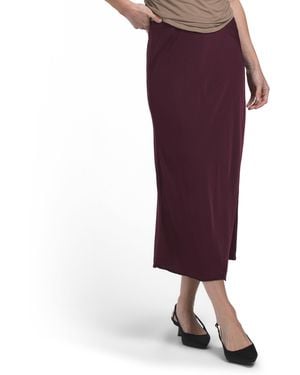TJ Maxx Drea Bias Cut Midi Skirt For Viscose/Rayon - Purple