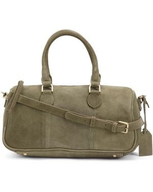 TJ Maxx Suede East West Satchel Barrel, /Suede - Green