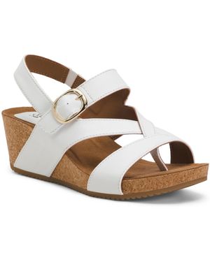 TJ Maxx Evelyn Wedge Comfort Sandals For - Metallic