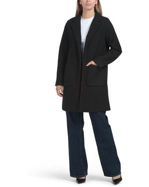 TJ Maxx Long Sleeve Open Coat, Polyester - Black