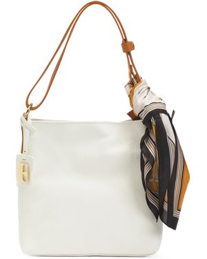 TJ Maxx Leather Hobo Multi Compartment With Scarf Horses For Leather - Natural