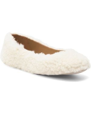 TJ Maxx Nina Teddy Ballet Flats For Leather - White