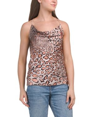 TJ Maxx Cowl Neck Cross Back Tank For Spandex/Polyester - Red