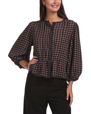 TJ Maxx Peplum Top For Cotton - Black