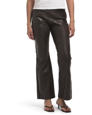 TJ Maxx Leather Stream Pants For Polyester/Leather - Black
