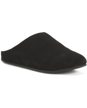 TJ Maxx Suede Chrissie Shearling Slippers For - Black