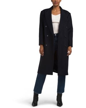 TJ Maxx Wool Blend Automne Outerwear Jacket, Polyester/Wool/Viscose - Black