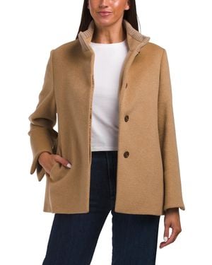 TJ Maxx Wool Blend Single Button Short Coat, Polyester/Acrylic/Wool - Natural