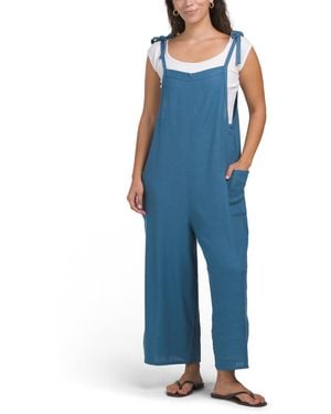 TJ Maxx Flowy Casual Jumpsuit For Linen/Rayon - Blue