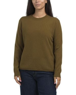 TJ Maxx Cashmere Long Sleeve Crew Pull Over Sweater - Green