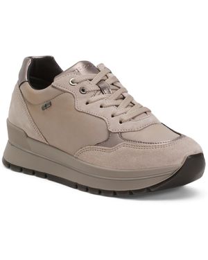 TJ Maxx Leather Sneakers For - Gray