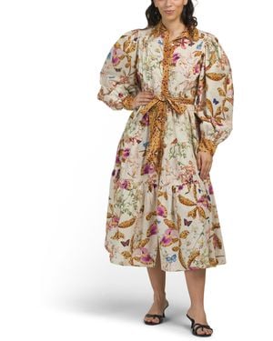 TJ Maxx Long Sleeve Maxi Dress For Cotton - White