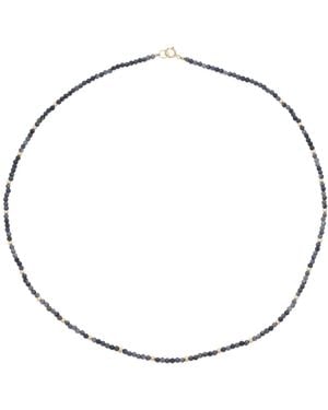 TJ Maxx 14Kt Bead Sapphire Necklace - Metallic