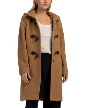 TJ Maxx Italian Wool Blend Three Button Toggle Duffel Jacket, Nylon/Wool/Viscose - Natural