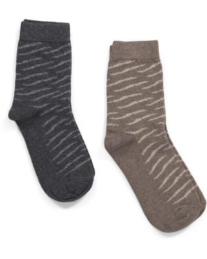 TJ Maxx 2Pk Cashmere Blend Socks For Nylon/Spandex/Wool - Gray