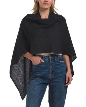 TJ Maxx Cashmere Cowl Neck Poncho For - Black