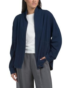 TJ Maxx Cardigan With Pockets For Spandex/Cotton - Blue
