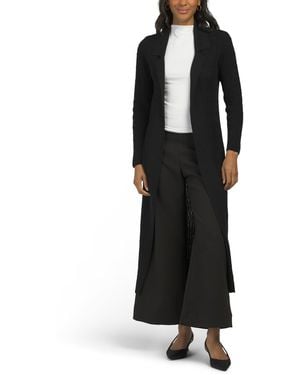 TJ Maxx Pima Cotton Blend Cable Duster Cardigan - Black
