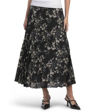 TJ Maxx Pleated Skirt For Polyester/Rayon - Black